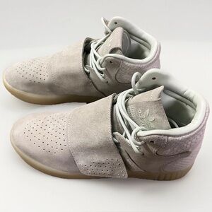 Adidas Men's Tubular Invader Suede Strap Light Blue Mids CG5091 Size: 6 Shoes